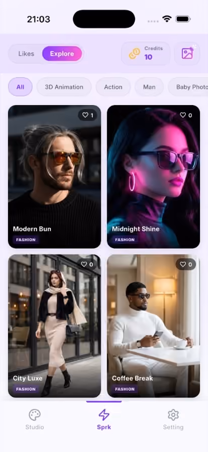 SnapAura Explore with fashion AI photo styles like Modern Bun and City Luxe